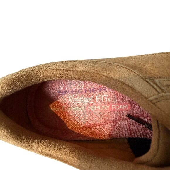 Skechers Shoes Womens 8.5 Relaxed Fit Bikers Curbed Sneakers 49336 Brown Suede - Picture 8 of 11